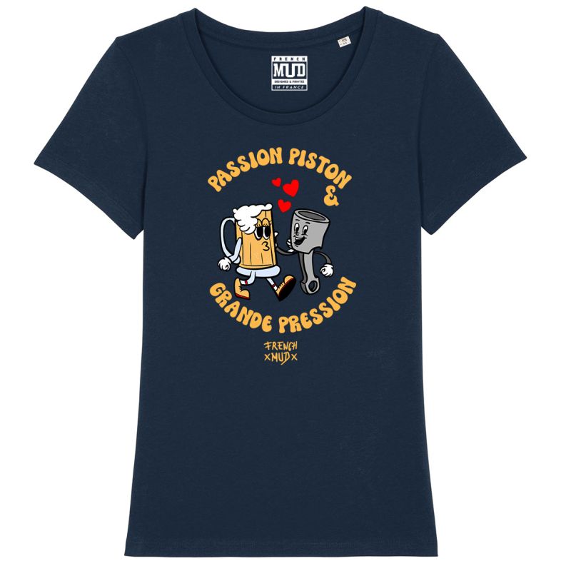 T-shirt "passion piston et grande pression" femme