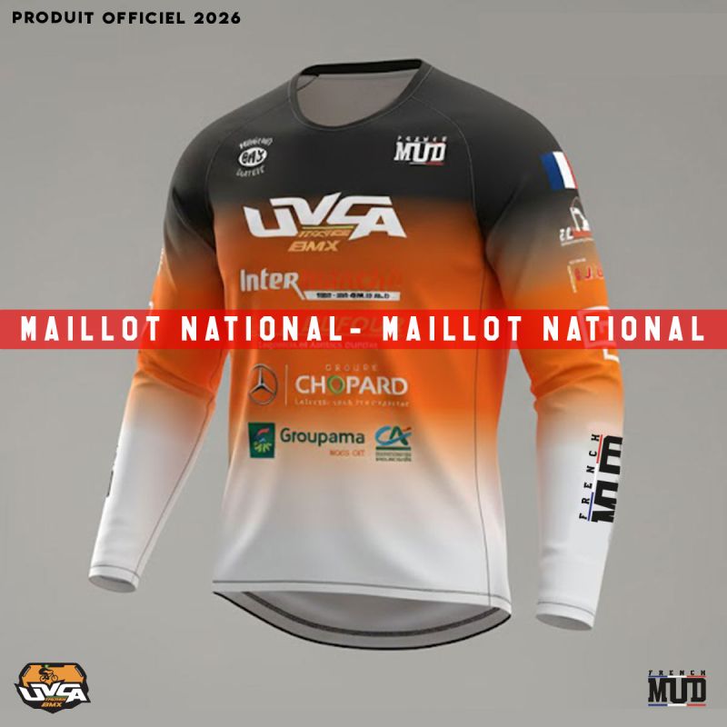 maillot Nationaux visionr ultra slim UVCA Troyes BMX